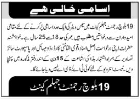 Latest Pakistan Army Jobs Jhelum