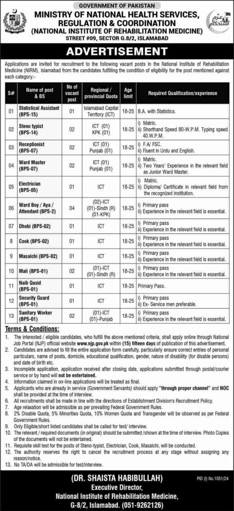 National Institute of Rehabilitation Medicine Jobs