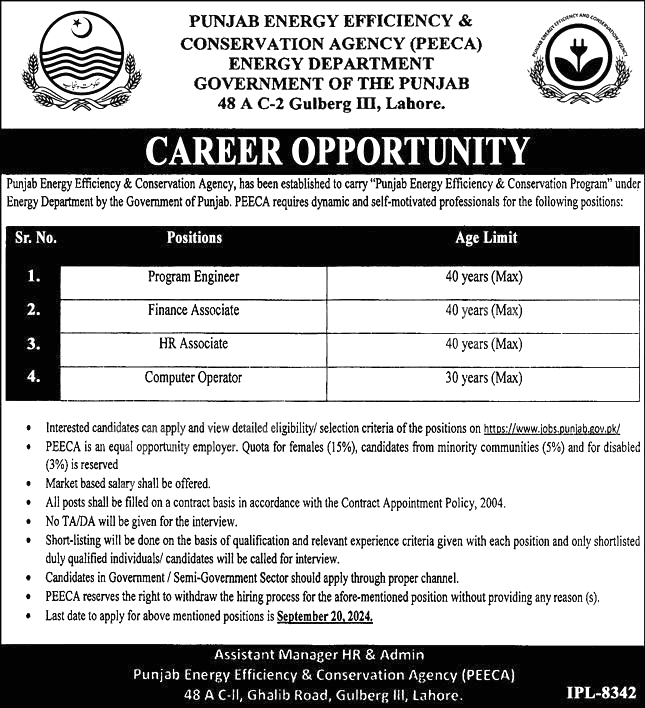 Energy Department Jobs in Lahore