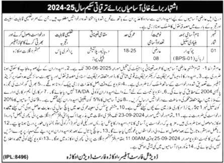 Forest Division Punjab Jobs in Okara