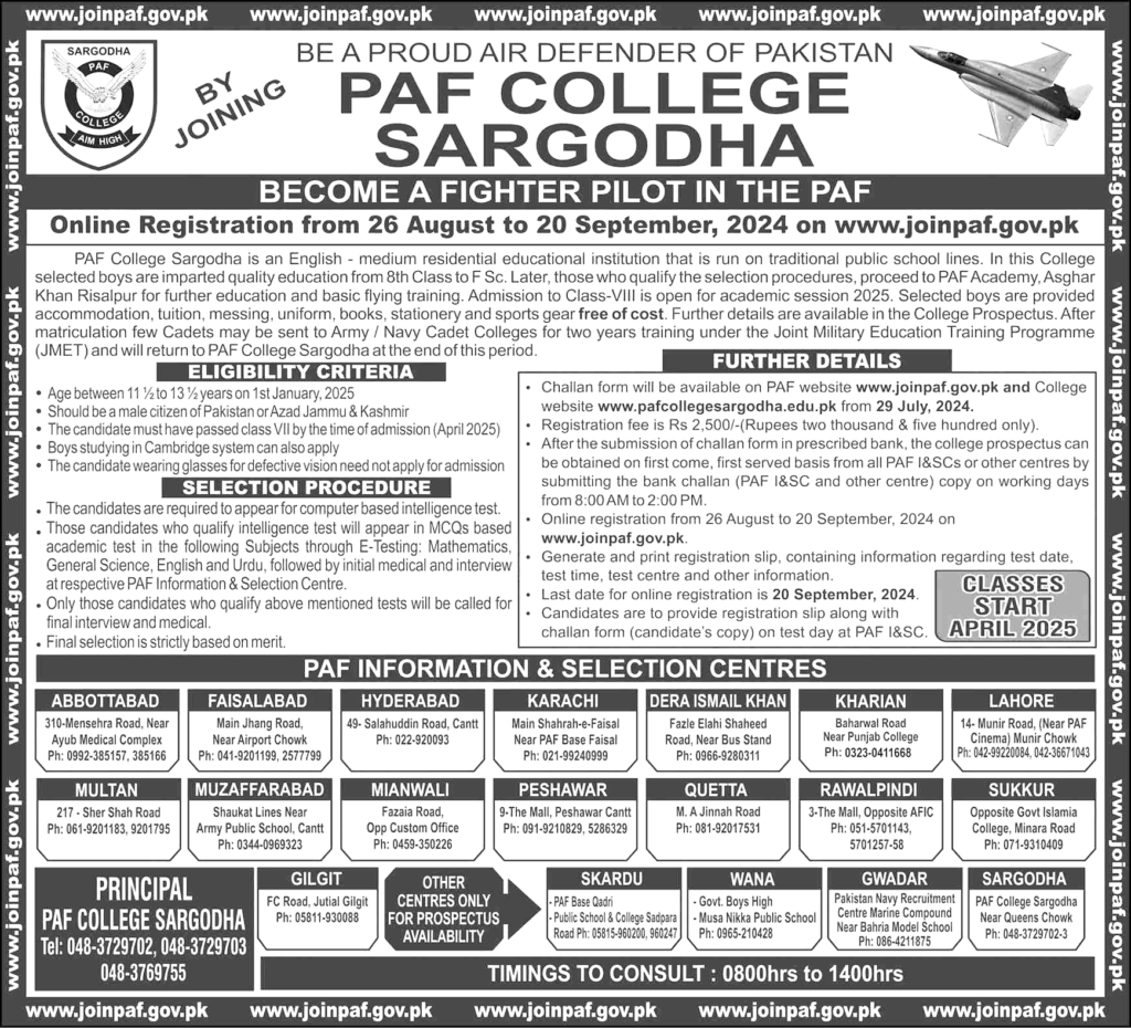 Latest College Management Jobs Rawalpindi