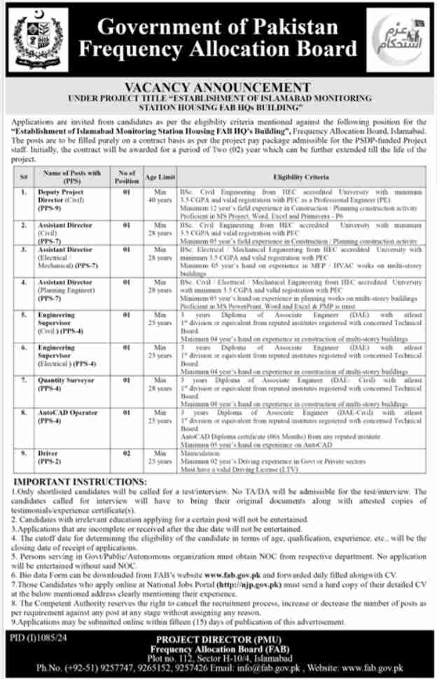 Latest Frequency Allocation Board Management Jobs