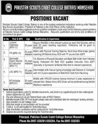 LDC & MT Incharge Jobs in Gilgit