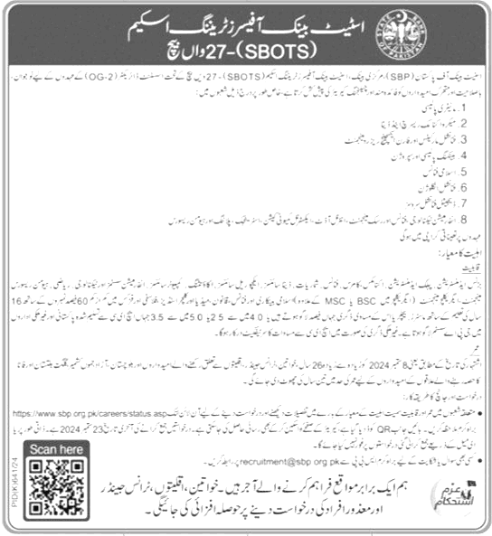 State Bank of Pakistan Jobs