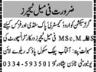 Teaching Jobs at Aftab Public School