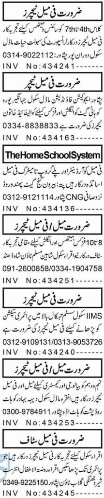 Teaching Jobs in Private School Peshawar