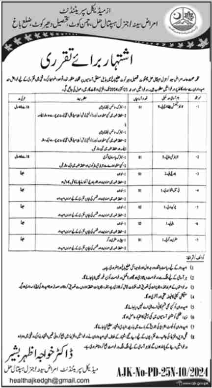 Latest Chest Diseases & General Hospital Jobs