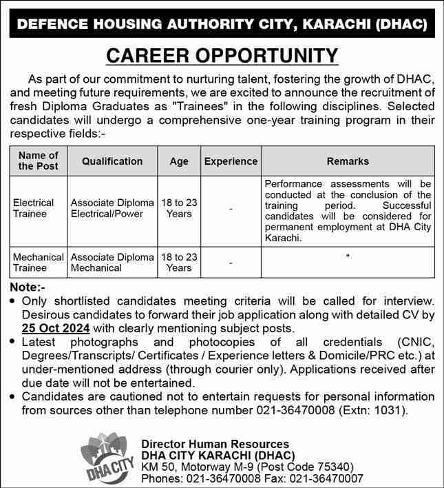 Latest DHA Jobs Karachi