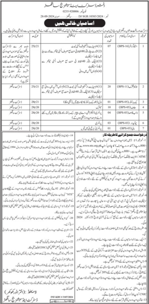 Latest Junior Clerk Jobs in Sanghar